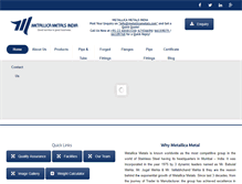 Tablet Screenshot of metallicametals.com